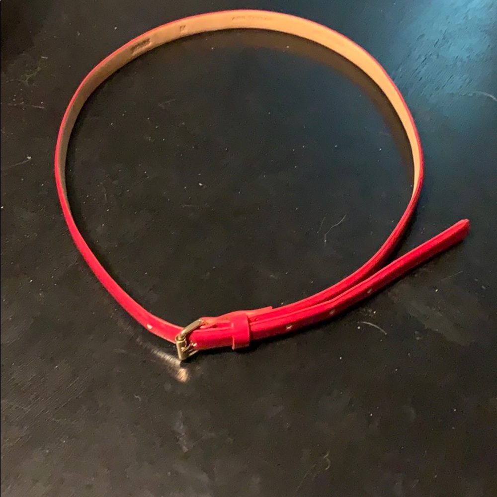 Thin Red Ann Taylor belt